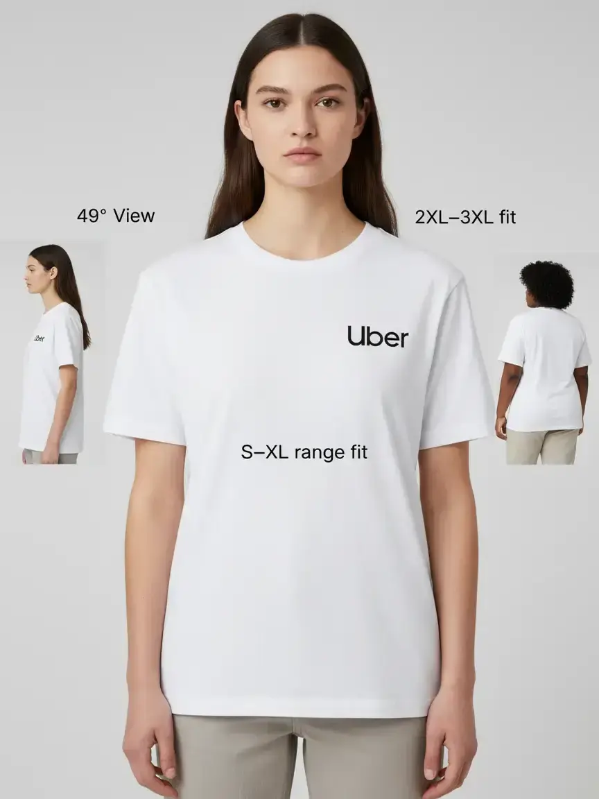 Men's Uber Cotton White Work Shirt - Unisex, Tops, Short-Sleeve, Casual, Round Neck, Comfortable, Durable, Fit Sizes S, M, L, XL, 2XL, 3XL