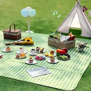 Outdoor Lightweight Picnic Mat Camping Blanket, Extra Large Beach Towel Portable Travel Blanket for Indoor Outdoor Family Games, Men Women BBQ Park Lawn Use