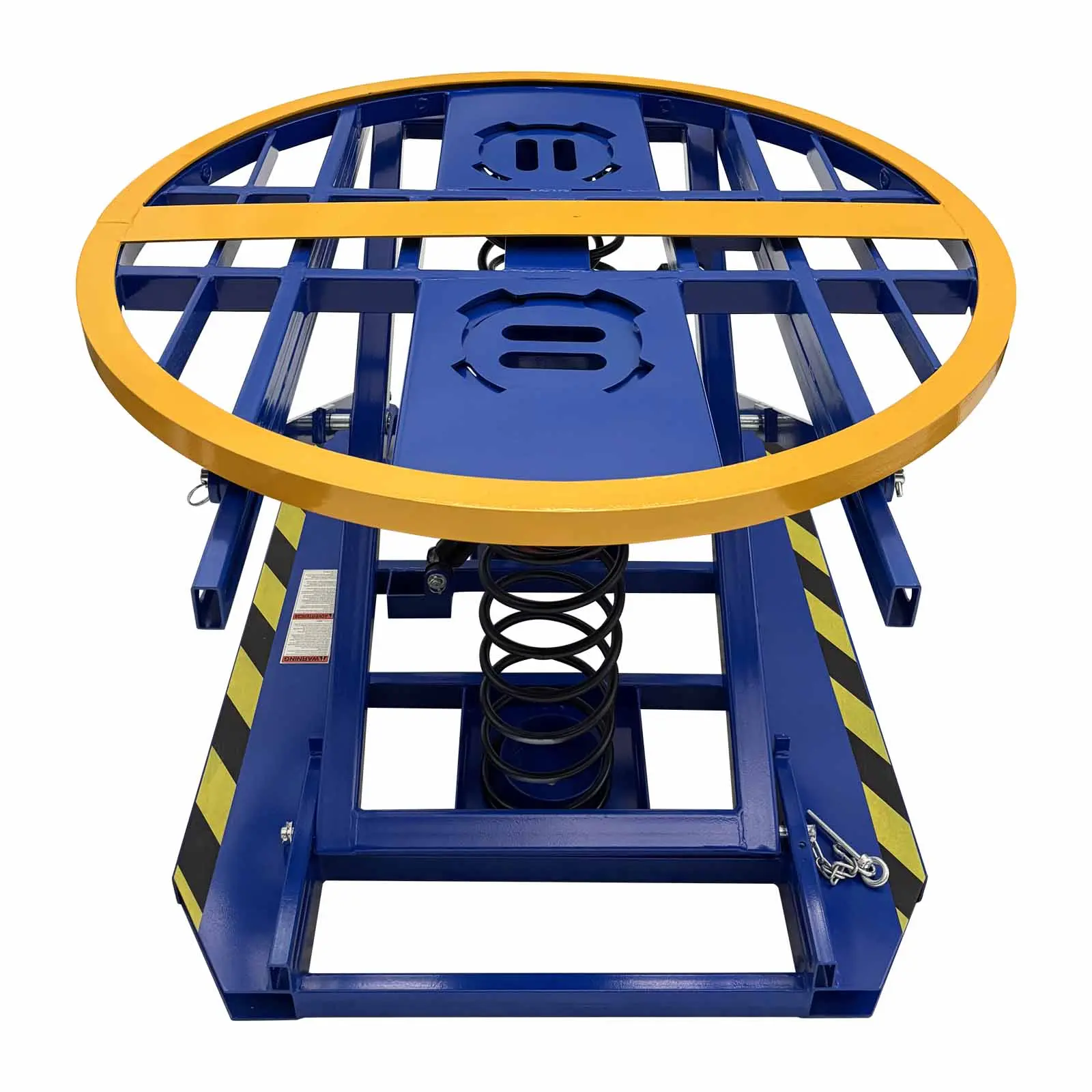 YOKOMA Industrial Spring Driven Pallet Carousel Skid Positioner 4400lbs, Warehouse Pallet Rotating Stand