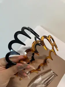 Acrylic Hair Clips for Women, 2 Pcs Teeth Design for Thick Hair, Casual Versatile Hair Accessories, Simple Style for Party & Daily Wear