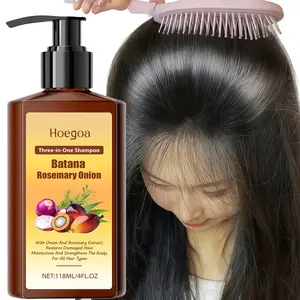 Batana 3-in-1 Shampoo with 118ml, contains sage oil, cleanses and nourishes in one step, suitable for damaged hair, leaves strands shiny and healthy, an essential for daily washing and hair care, travel-friendly, a great gift for friends