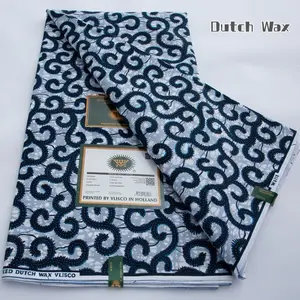 Ankara Dutch Wax Fabric - Printed by Vlisco in Holland - Unique Patterns and Designs - Ideal for Clothing and Home Decor