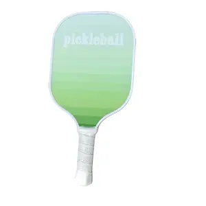 Professional Glass fiber pickleball racket, honeycomb core, power & control, lightweight & comfortable grip, perfect for beginners，Gradually changing green stripes design
