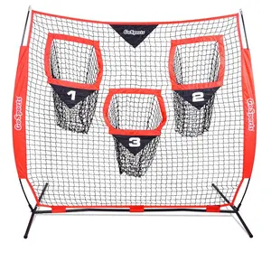 GoSports Football Throwing Net - 8 x 8 ft or 6 x 6 ft Nets