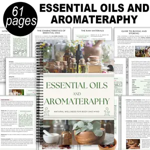 Aromatherapy & Essential Oils Journal - 61-Page Guided Notebook for Blending Recipes, Usage Logs & Wellness Notes, Natural Remedy Diary and Reference Organizer for Home Use