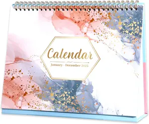 2025 Desk Calendar - 12 Months Desk Calendar 2025, January 2025 - December 2025, 10.51'' x 10.11'', Standing Flip 2025 Desktop Calendar, 2025 Desk Calendar with 4 More Months Calendar