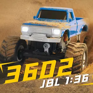 JABAILE 3602 1/36 4WD 2.4G Radio Controlled Off Road Vehicles Mini Crawler Car Battery Lights RTR RC Toys Model Children Gift