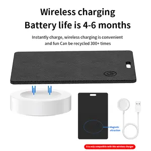 Ultra-Thin Wallet Tracker Card, Rechargeable 0.094in IP68 Waterproof Bluetooth Tracker for Wallets, Passport, Work with Apple Find My, Card Locator [Apple MFi Certified] iOS Only