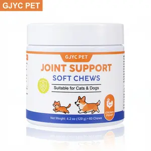 Glucosamine for Dogs and Cats - 8-in-1 Hip and Joint Supplement for Pets w/Green Lipped Mussel & Hyaluronic Acid - Support Mobility, Stiffness & Pain Relief - 60 Tender Soft Chews
