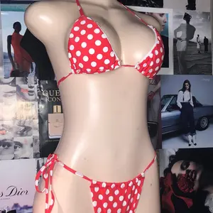 Red Polka Dot Bikini for Women Christmas Vacation Swimwear Stylish & Comfortable Beachwear