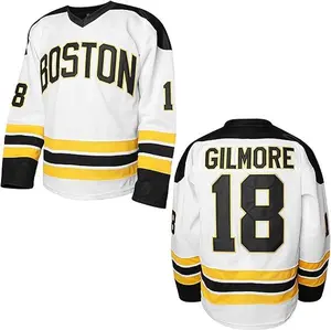 Boston Happy Gilmore #18 Adam Sandler 1996 Movie Ice Hockey Jersey Stitched Letters and Numbers S-XXXL