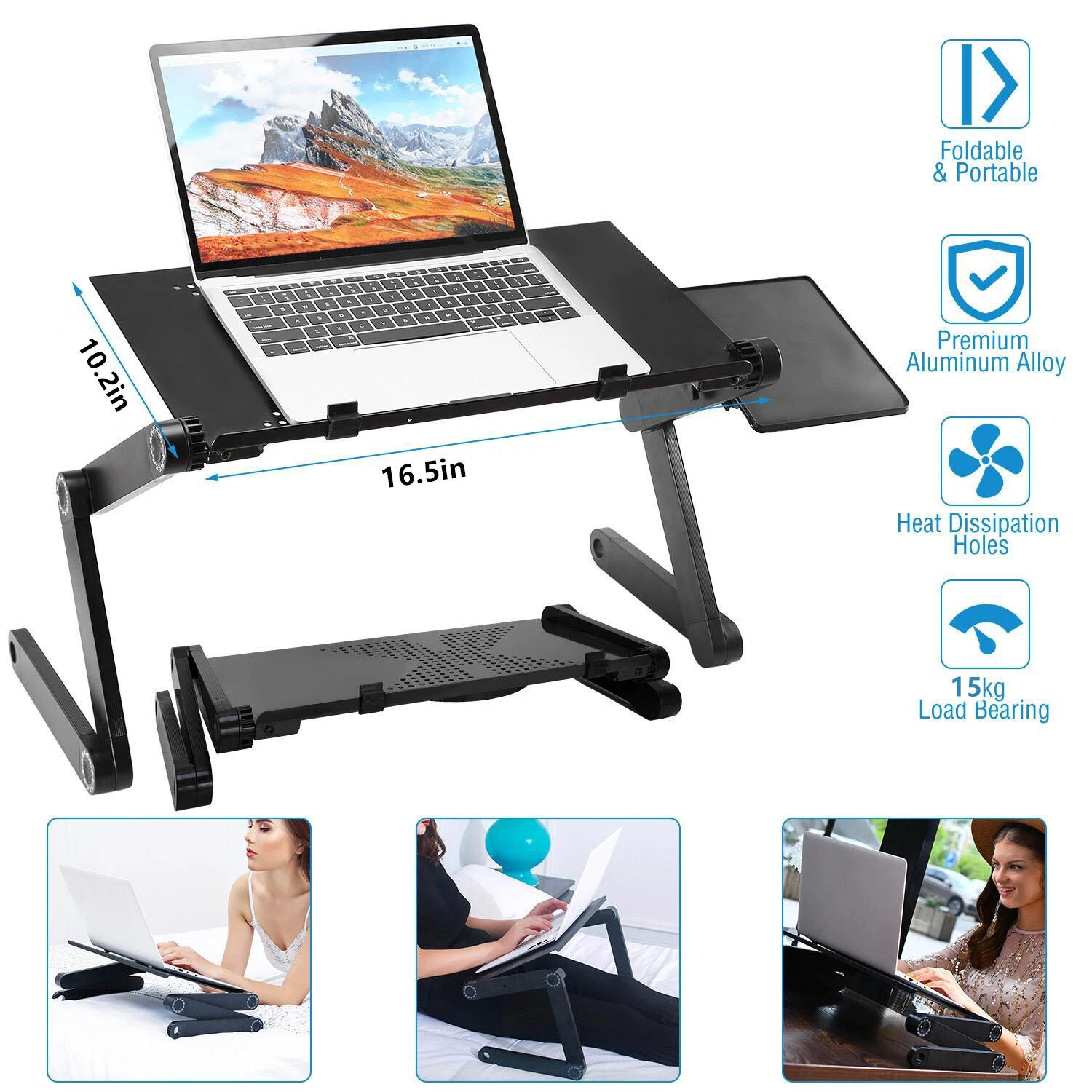 Adjustable Laptop Computer Lap Desk 360° Portable Multifunctional Foldable PC Notebook Desk