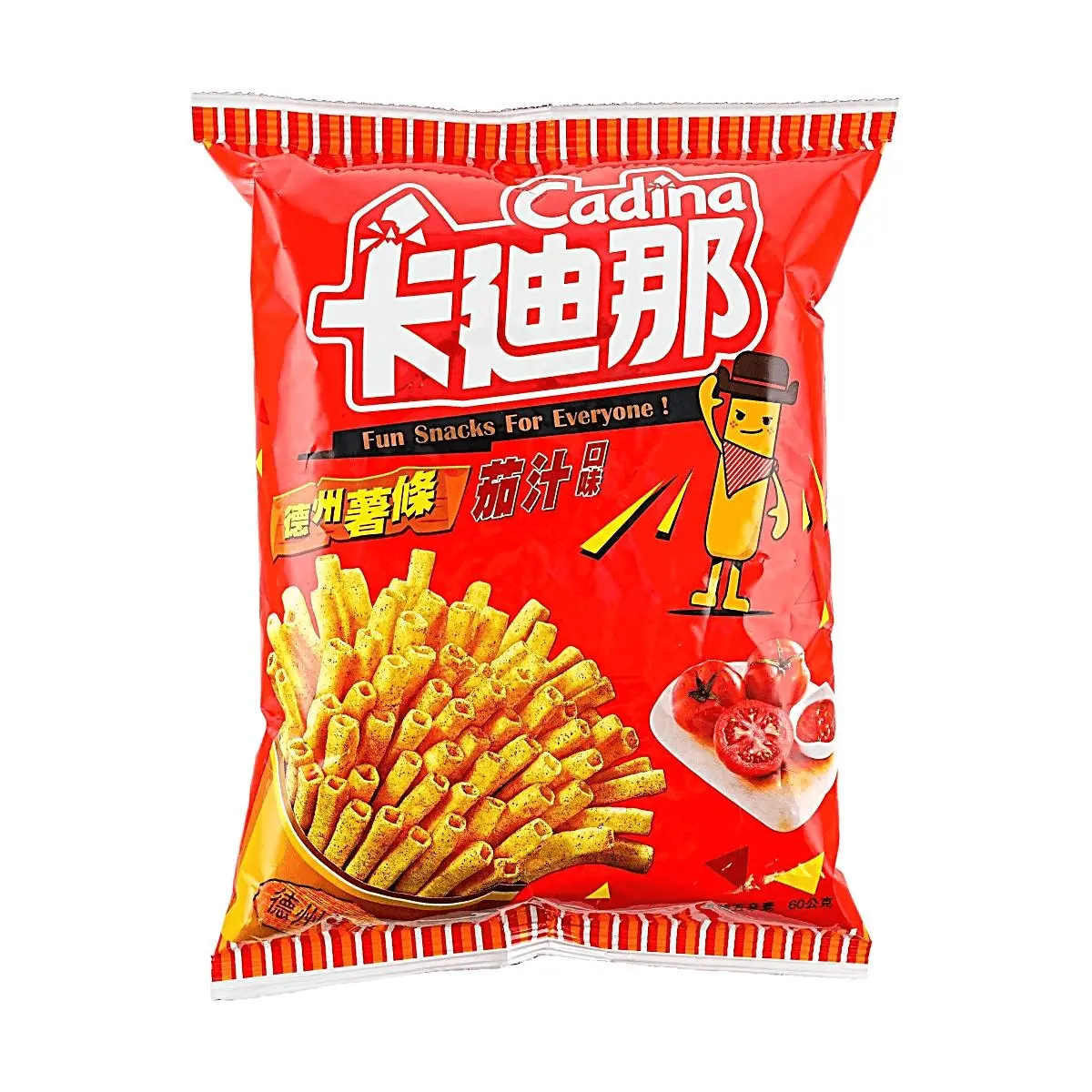 CADINA Taiwanese Ketchup Flavored Potato Chips 60g - Crispy Snack for Parties & On-the-Go CADINA Taiwanese Ketchup Flavored Potato Chips 60g - Crispy Snack for Parties & On-the-Go