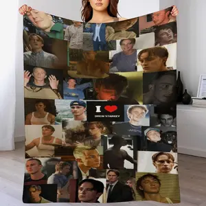 Rafe Cameron Drew Starkey Blanket Bed Art HD Printing Super Soft Micro Wool Thow Blanket Sofa Comfortable Warm Flannel Blanket Bed Living Room Merch Gift Party Decor