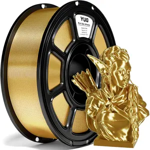YUGMCOCE PLA 3D Printer Filament PLA 1.75mm 1KG, Exceptional Bending and Impact Resistance, Ultra-Gloss Silk PLA 3D Printing Filament for Most FDM 3D Printer