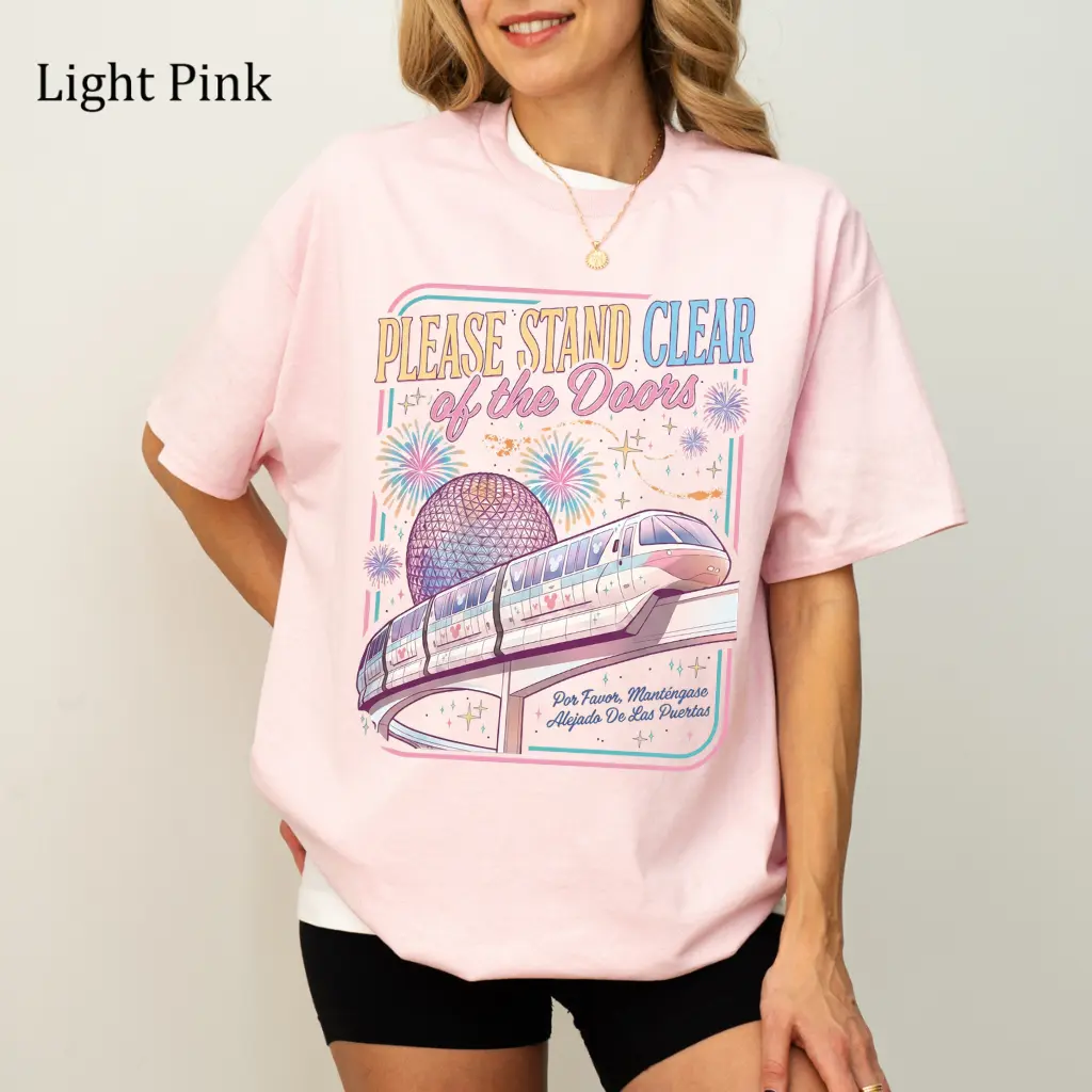 Please Stand Clear Of The Doors Vintage T-shirt Magic Monorail WDW Family Trip Tshirt Gift Idea
