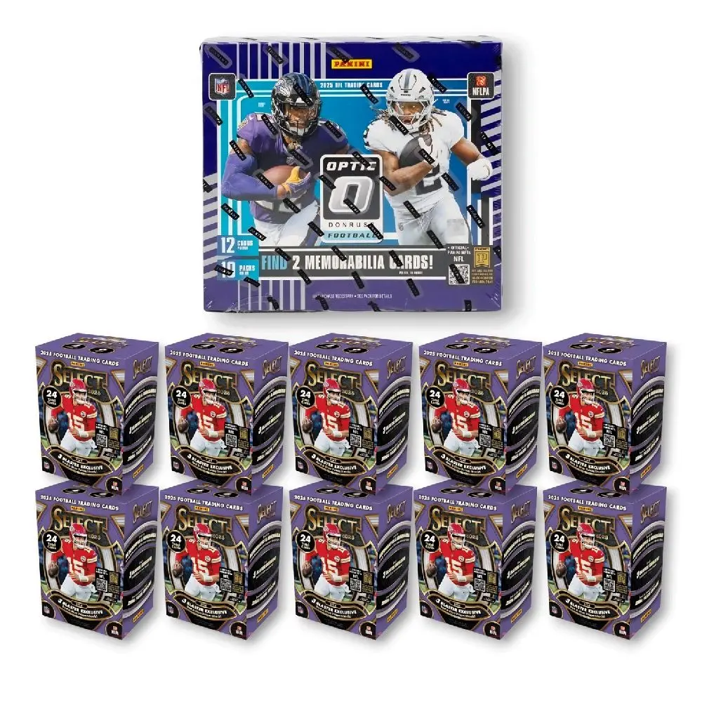 PYT BREAK No.54 | 10 2025 Select NFL Blaster Boxes & 1 Donruss Optic Preferred Hobby Box