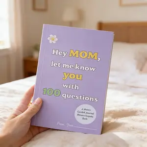 Hey MOM.let me know you with 100 questions,Fill-In The Blank Book Gift for Mom Journal, Meaningful Gifts