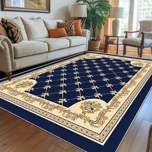 Vintage Geometric Pattern Floor Mat, 1 Count Non-slip Soft Floor Carpet, Decorative Area Rug for Home Living Room Bedroom Kitchen Study Room