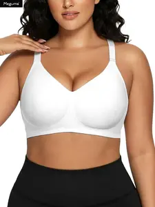 Gel-padded seamless wireless bra Supportive underwire-free push-up bra Full-cup wireless seamless lingerie Casual everyday underwear Comfortable bra Suitable for all seasons