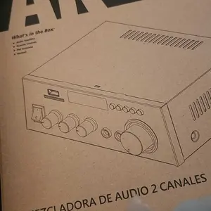 WOOPKER AK45 300W/AK45 Pro 400W Bluetooth 5.0 Stereo Amplifier HiFi 2.0 Channel Power Amp with USB SD RCA Dual Microphone Support for Karaoke Home Theater Party Audio Streaming  karaoke machine