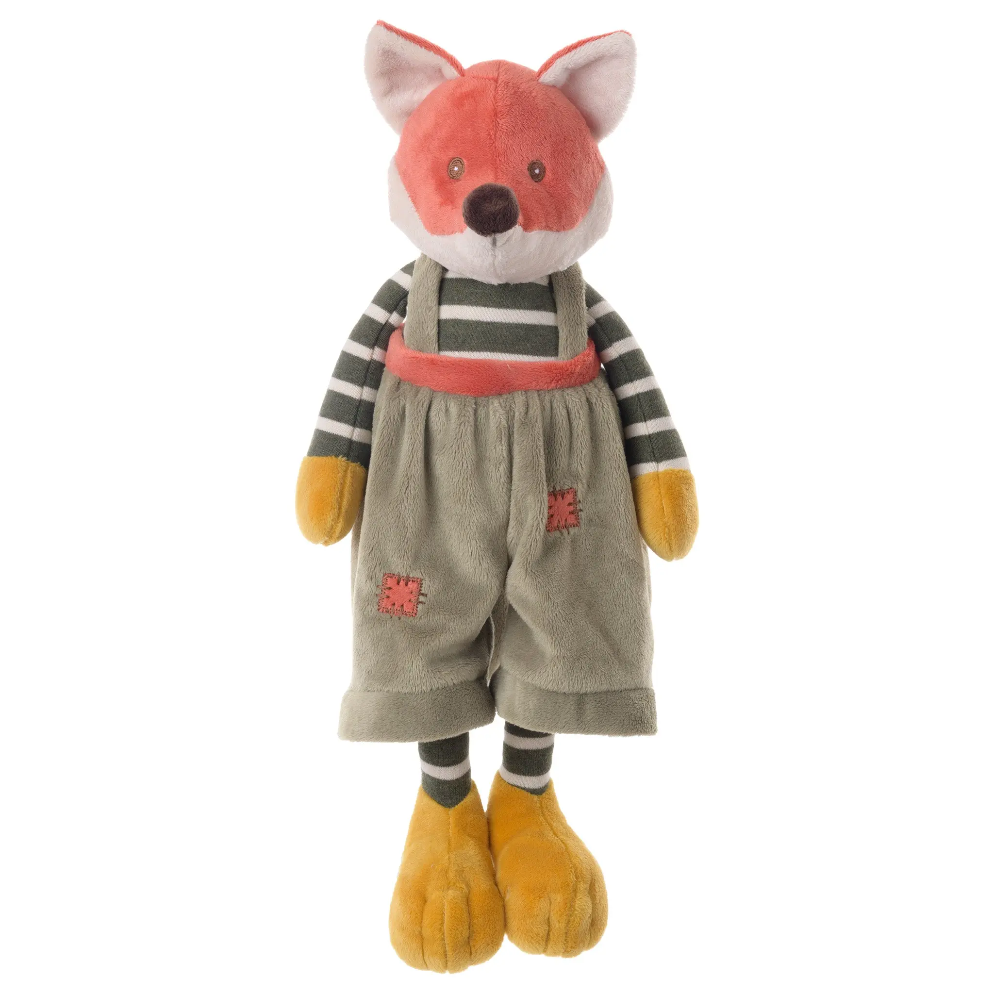 Bukowski Bears The Big Foxy 16-in Pumpkin Orange Fur Stuffed Animal Toy, Soft Plush with Cute Overalls for 0+ Years Babies, Kids, Babies And Kids