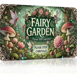 Vintage Aluminum Garden Panel Retro Wall Decoration Home Gardening Gift Aluminum Plaque Outdoor Patio Art