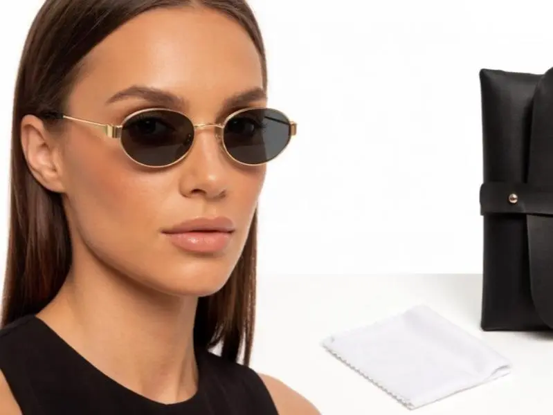 Women's Vintage Oval Sunglasses for Oval Face Shape - Lightweight Stainless Steel Build, PC Polycarbonate Lenses, Premium Packaging, Everyday Fashion Accessory