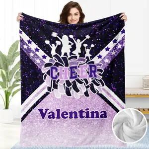 Personalized Cheer Team Blanket, Custom Name Senior Cheer leading Coach Gifts, Competitive Spirit Graduation Present