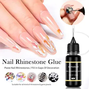 OsNailmall Universal Nail Glue 10ML, Disposable Caulk Edge Sealant, Vigorous Stick Drill Glue, Ideal for Nail Shops & Rhinestone Applications, Crazy Nail Art