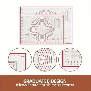 1 PCS Non-Slip Pastry & Kneading Mat – Baking Counter Mat with Measurements, Dough Rolling & Pie Crust Mat, Easy-Clean, Multiple Sizes