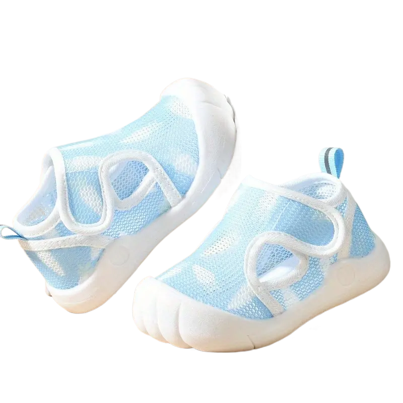 Boys'-Girls' Baby First Walker Shoes, Breathable Mesh Slip-On Infant Sneakers with Flexible Sole, Non-Slip Soles, Child-Sized Flat Footwear
