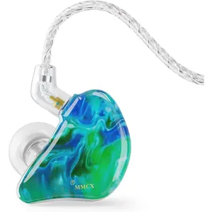 in Ear  Headphones for Musicians, Triple Driver Noise Isolating Earphones with 2 MMCX Detachable Cables (Ice Green)