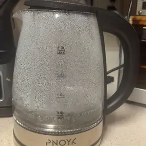 Electric Glass Kettle 1500W 110v  2.0L Fast Boil Water Boiler for Tea & Coffee, Borosilicate Glass, Auto Shut-Off, LED Light, Cool-Touch Handle, Home & Dorm Appliance