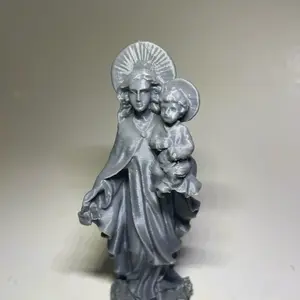 Xianten Designs La Madonna 3D Printed Statue of La Madonna and the Christ Child 6 Inches Tall Eco Friendly PLA Material Customizable Metallic Color Hand Painted Option Available