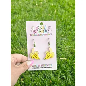 Peeling Banana Earrings