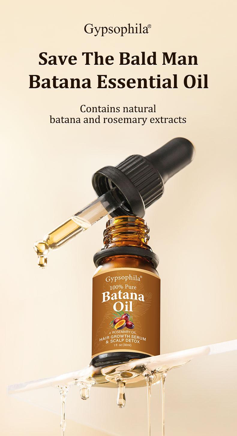 Gypsophila Batana Oil&Rosemary Oil - Hair Growth, Nourish Scalp & Detox for Strong & Healthy Hair - 30 mL Haircare with Organic Batana nourish hair natural oil