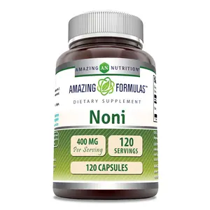 Amazing Formulas Noni 400 Mg | 120 Capsules Supplement | Non-GMO | Gluten-Free | Made in USA