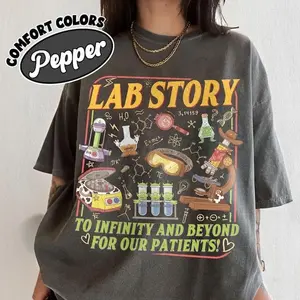 [Sale Up To 50%] Story Lab Week 2026 Shirt Comfort Colors, Lab Story Medical Lab Science Top, Laboratory Gift, Lab Tech Team Tshirt, Medical Matching Outfit, Graphic Streetwear T-shirt