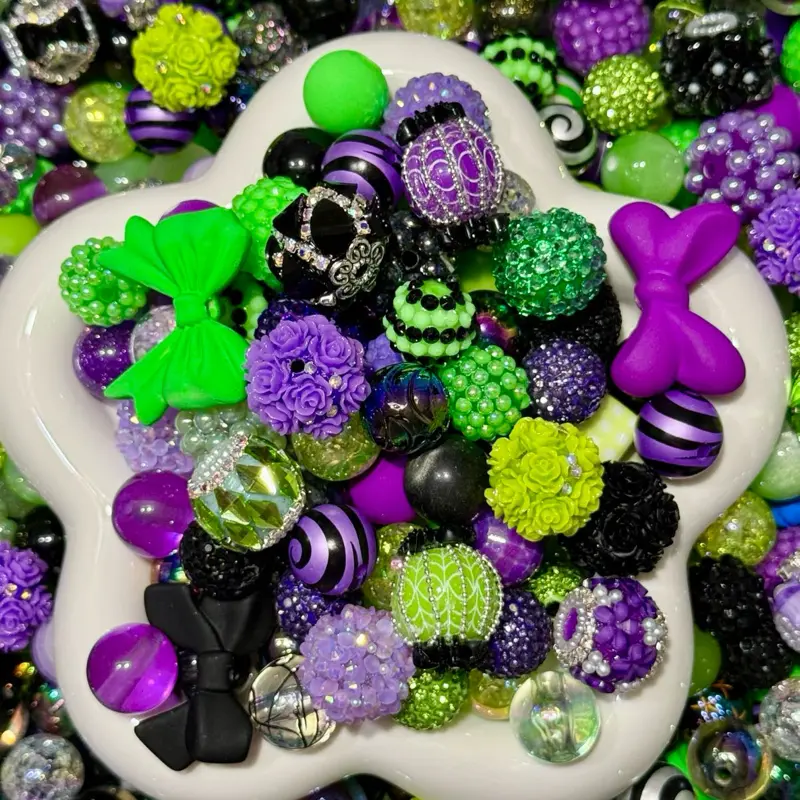 DIY Craft Bead Mix Assorted 300ml for Jewelry Making & Creative Projects Including Flowers & Fancy Beads Perfect for Enthusiasts