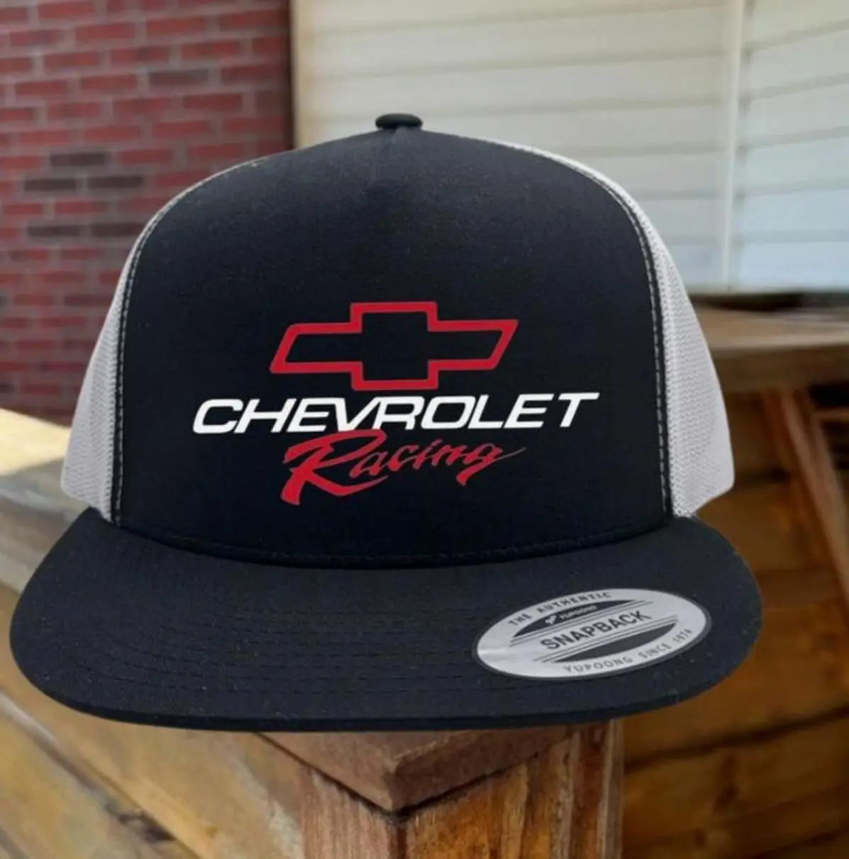 Chevrolet Car Chevy Heartbeat of America Racing Trucker Hat, Adjustable Snapback Trucker Hat for Men Women Summer Beach Sports Cap with Sun Protection