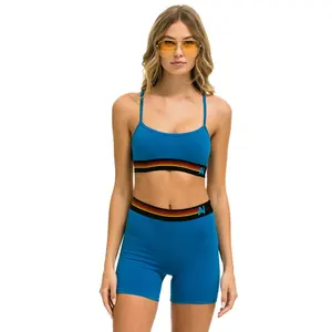 LOGO ADJUSTABLE BRALETTE - CARIBBEAN