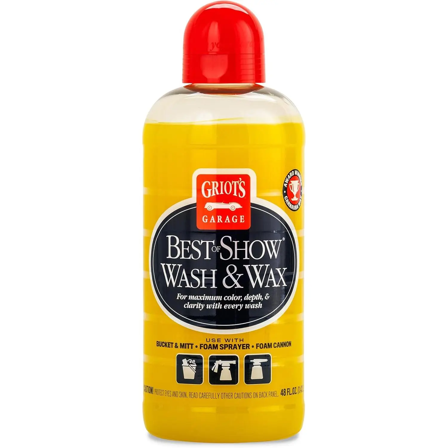 Best of Show Wash and Wax for Car Detailing and Cleaning, Carnauba-Packed Coating, High Gloss Shine and Protection for Auto Paint, 10887, 48oz