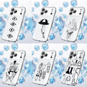 INS Goodnight Oyasumi P-Punpun Y2K Style Phone Case for iPhone 17 16 15 14 13 12 11 Pro Max Plus Air Transparent Holiday Gifts and Fashion Items