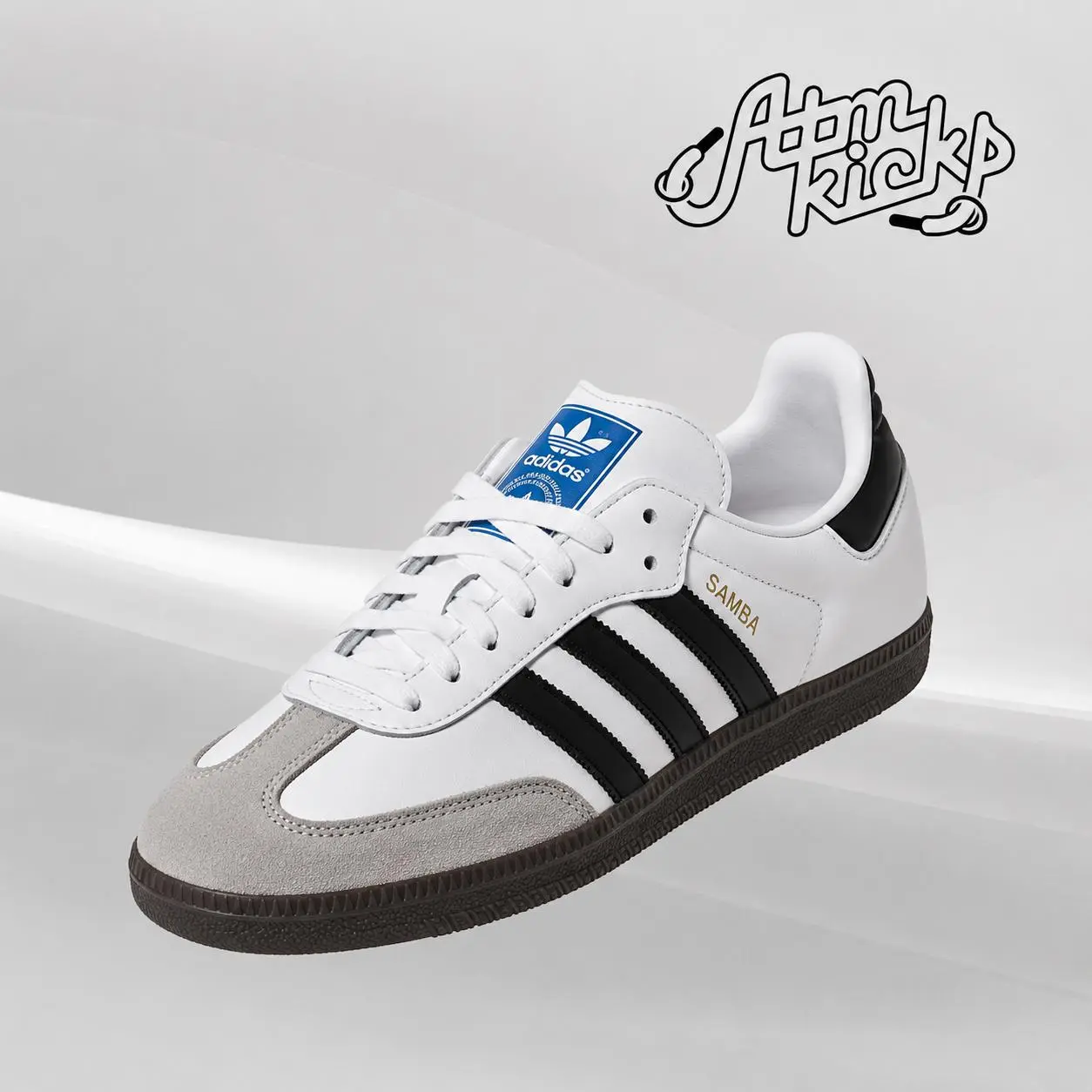 Adidas Samba OG Cloud White Core Black (GS) IE3675 Authentic Shoes Footwear Sneaker Trainer Comfortable Walking Fashion Trending Gift