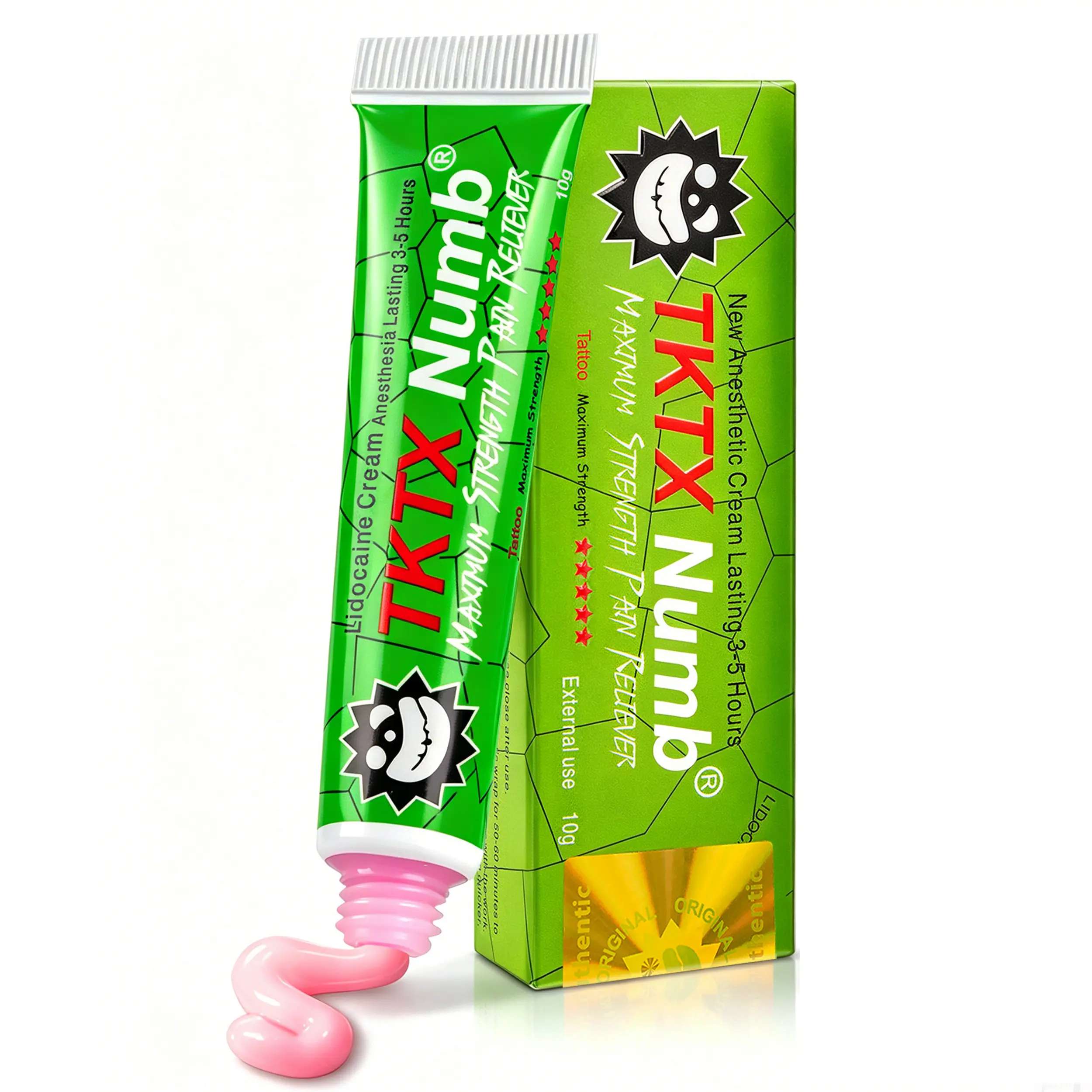 1 Pack - TKTX Tattoo Numbing Cream 99.9% Limited EditionVery Strong Tattoo External Cream, Relief Cream for Tattoos, Waxing, Microneedling (10g-Green).