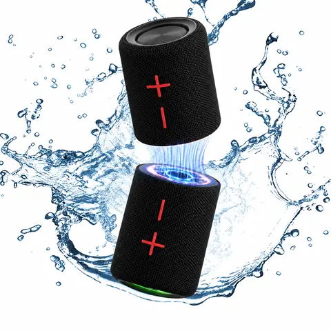 Upgraded Magnetic Twins Rechargeable Bluetooth 5.3 Portable Handheld Mini Speakers - 20W Bass Boost Subwoofer, Crystal Audio, IPX4 Water Resistant, 10H Playtime, TWS Pairing, FM Radio, USB Connection, Cable, 32ft Range, Home Entertainment for Music Lovers