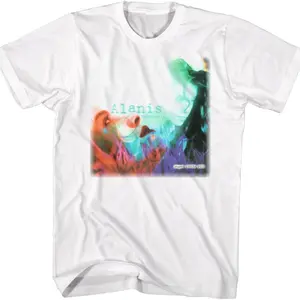 Classics Alanis Morissette Music Jagged Little Pill Album Cover Adult White Short Sleeve T Shirt 90s Graphic Tees Crewneck Top Womenswear Black Printed Everyday Essential Breathable Tshirt Streetwear Summer Casual Shortsleeve Fitted