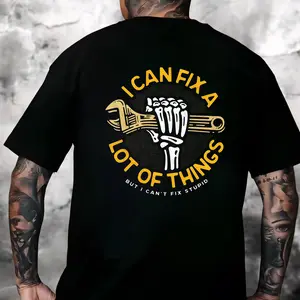 I Can Fix A Lot Of Things But I Can’t Fix Stupid Mechanic Shirt, Blue Collar Work Humor T-Shirt Hoodie Sweatshirt – Back Print Gift for Dad, Husband, Coworker