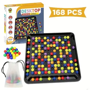 168pcs of Fun And Colorful Rainbow Elimination Game, a Joyful Interactive Activity for Parents And, a Competitive Toy Featuring Rainbow-Colored Gems, an Educational Interactive Toy, a Two-Player Puzzle Board Strategy Game, Suitable for Teenagers